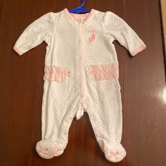 Little Me One Pieces Sweetest Three Month Onesie Footy Ballerina